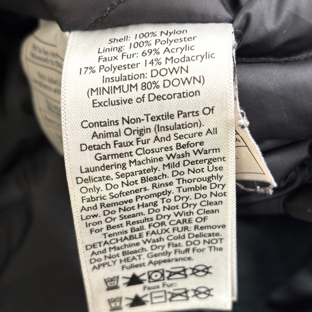 Eddie Bauer Down Filled Hooded Fur Trim Snow Jacket Puffer Quilted Womens Sz M - Picture 13 of 14